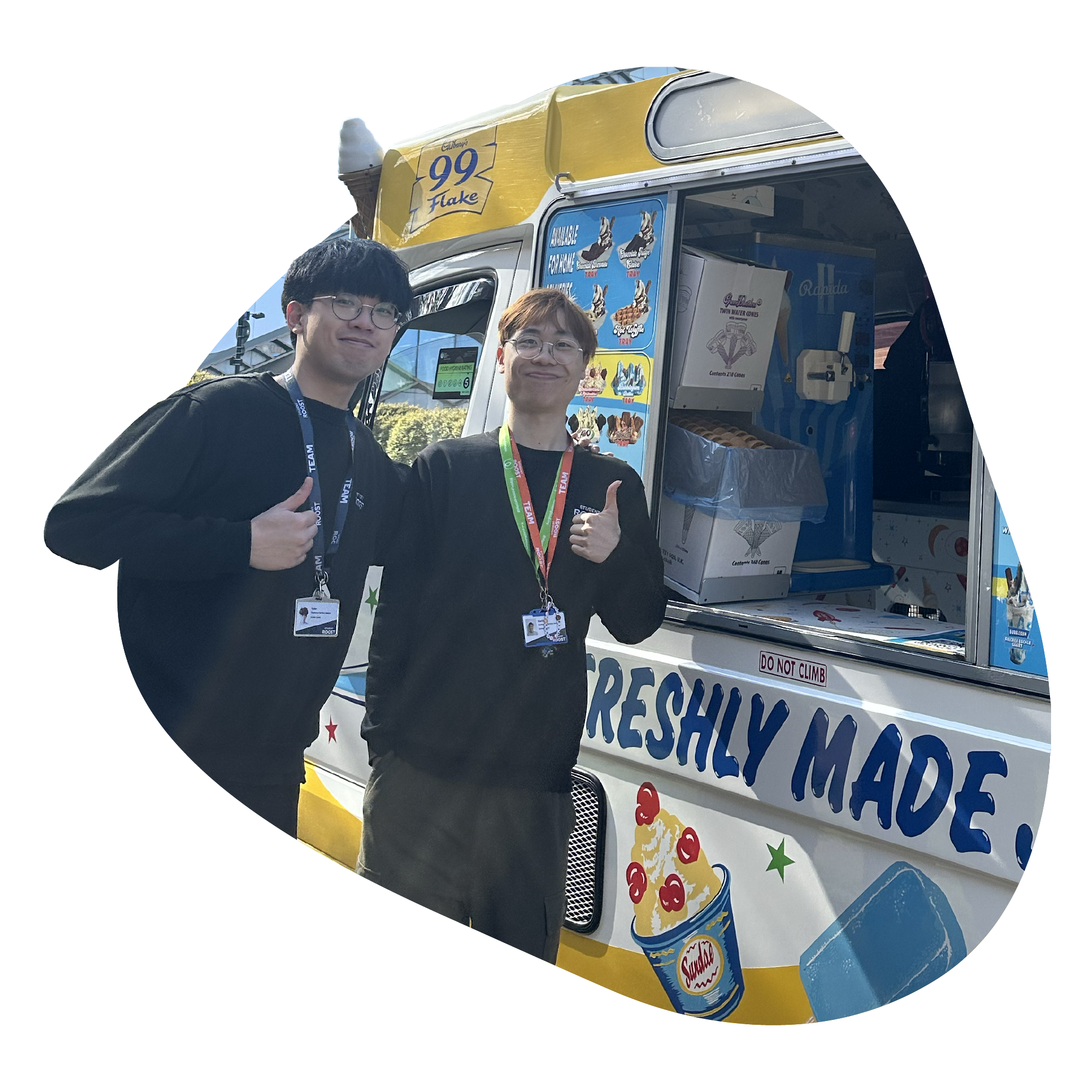 Landing page Ice cream Van cut out framed Landing page Ice cream Van cut out framed