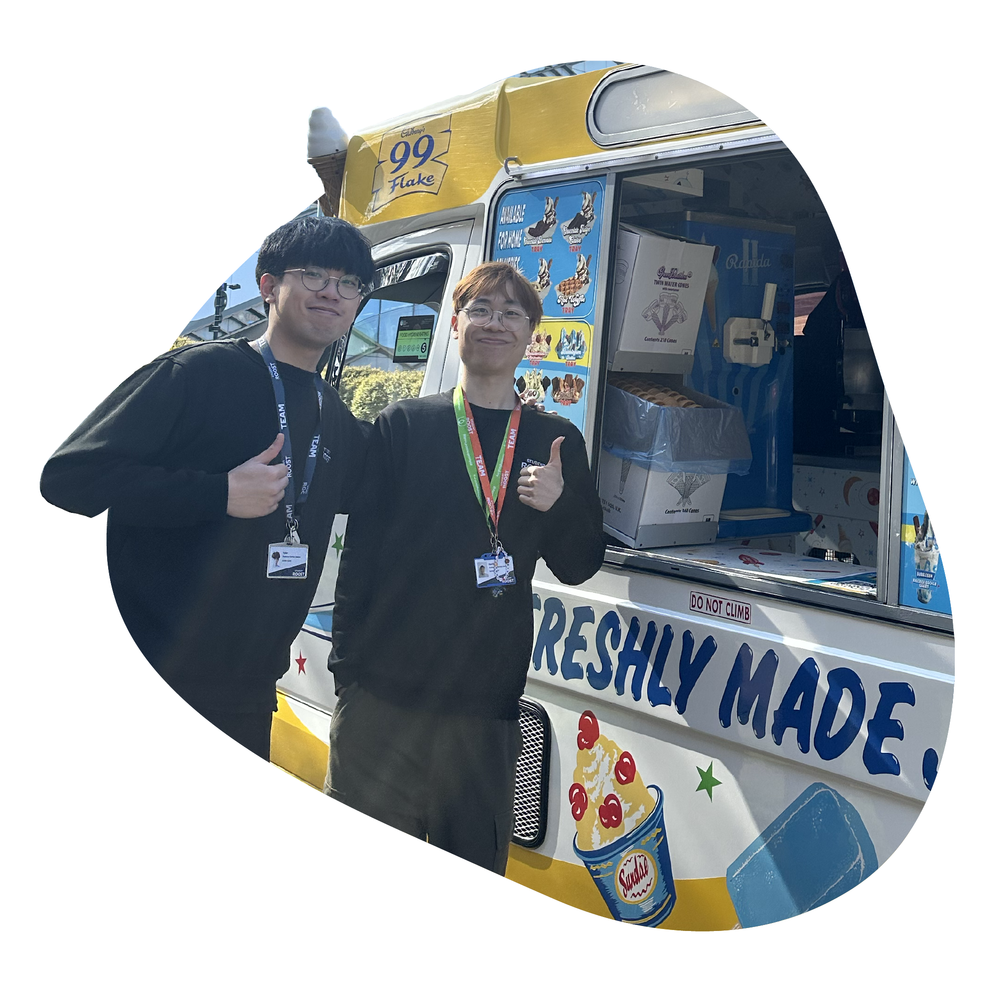 Landing page Ice cream Van cut out framed